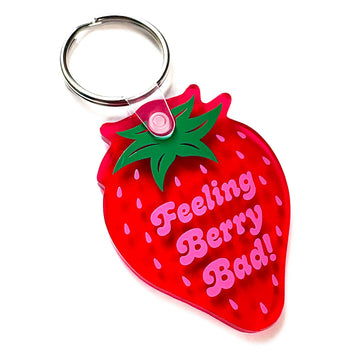 Feeling Berry Bad Strawberry Keychain - 0
