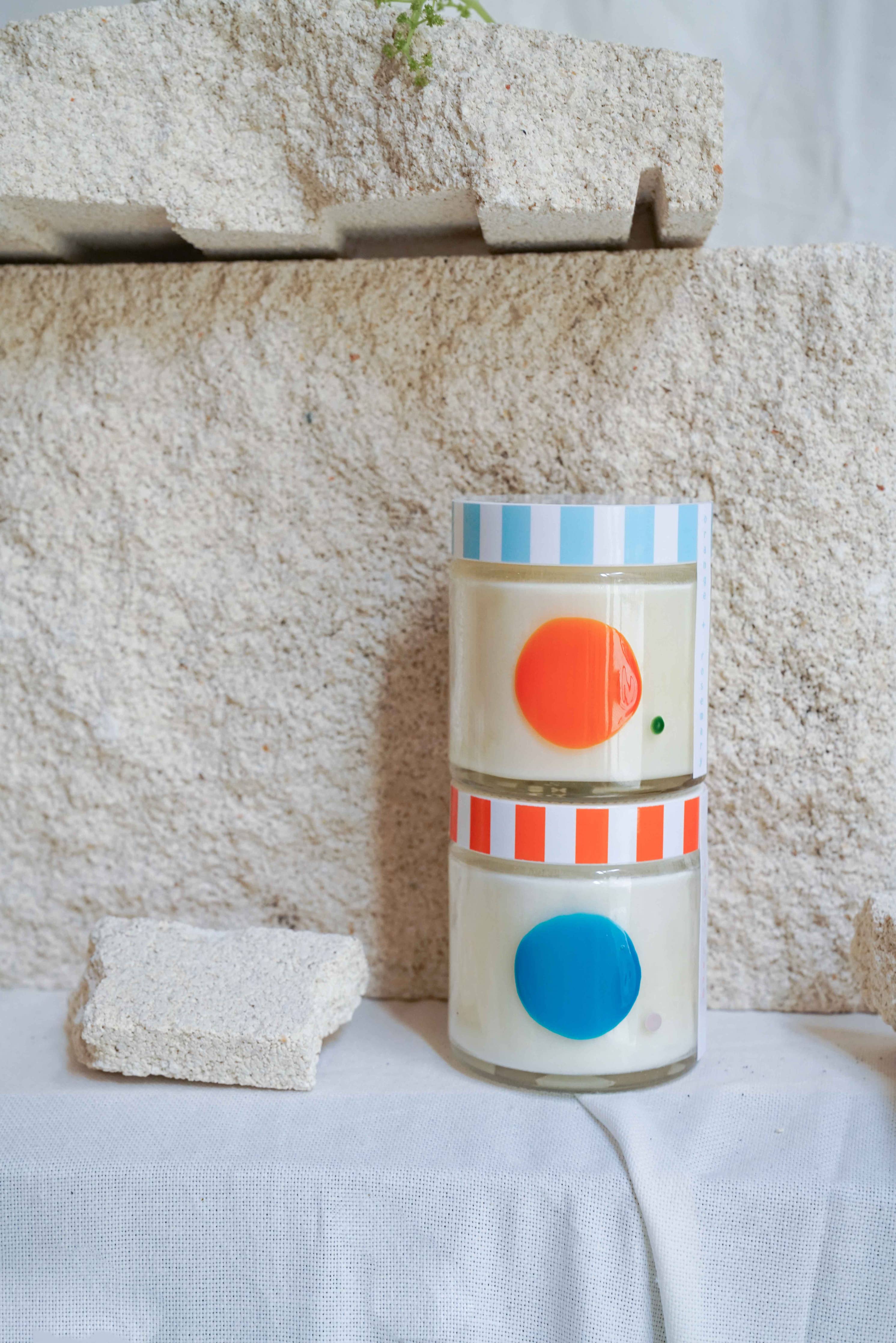 to:from orange + rosemary candle - 0
