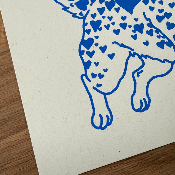 Heeler Hearts Silkscreen Print
