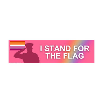 I stand for the (lesbian) flag Bumper Sticker