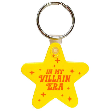 In My Villain Era Yellow Star Shaped Keychain