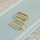 Oval Huggie Earrings-4