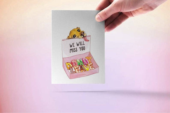 Donut Leave Goodbye Card