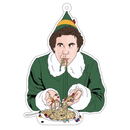 Elf Spaghetti Breakfast Ornament-1