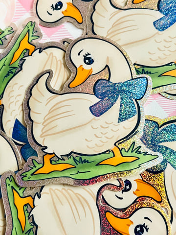 Goose Glitter Sticker