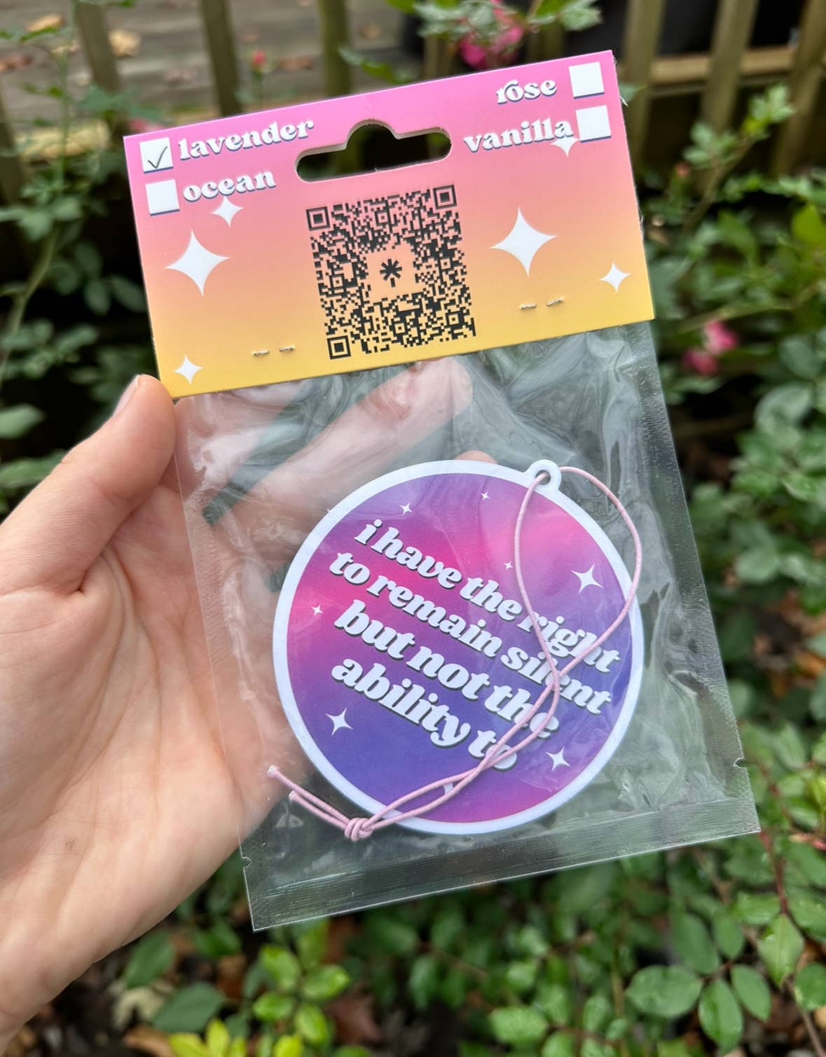 Right To Remain Silent Air Freshener