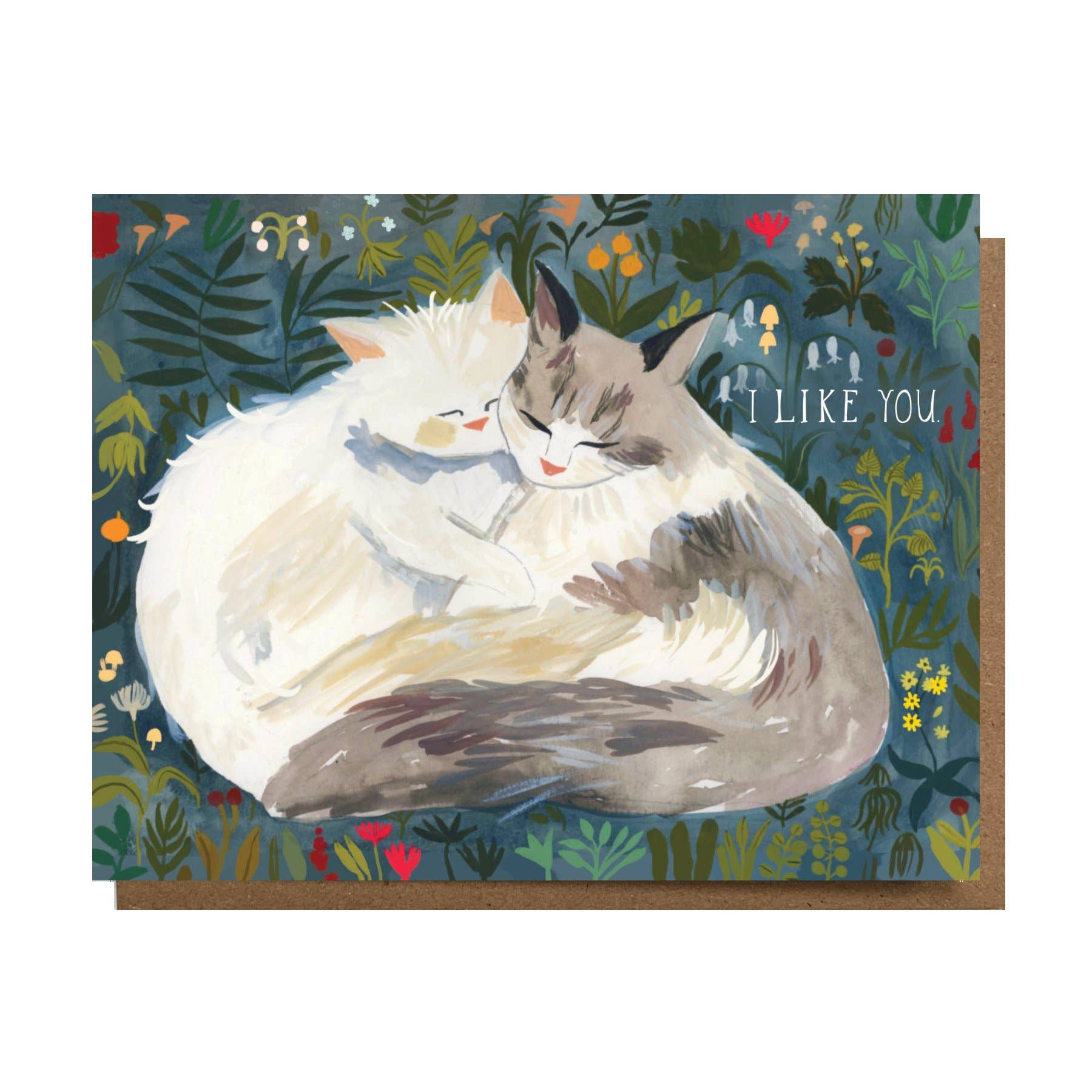 I Like You Cats Card