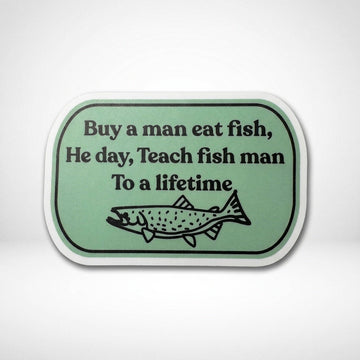 Teach Man Fish Sticker