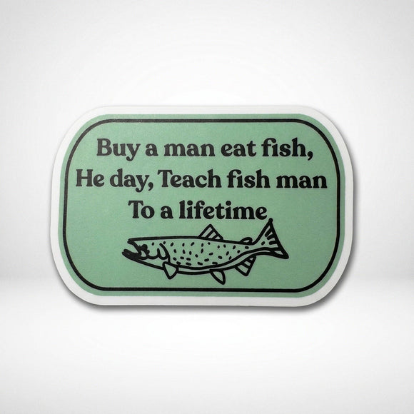 Teach Man Fish Sticker