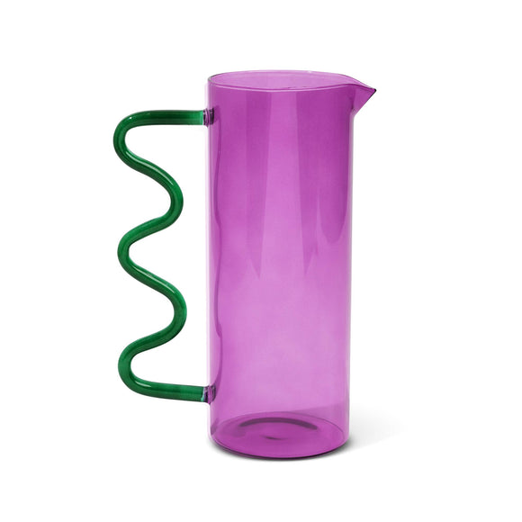Purple Squiggle Pitcher