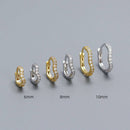 Dainty Sea Wave Hoop Earrings-8
