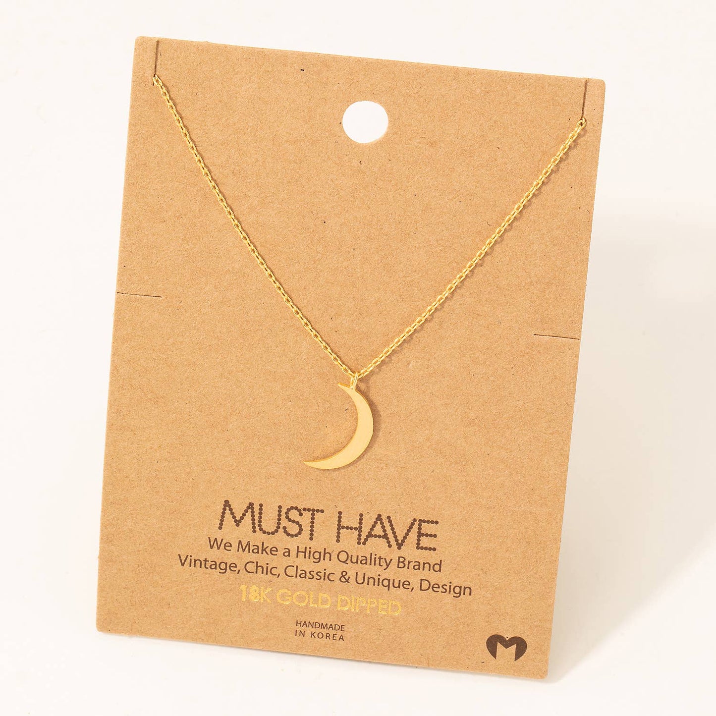 Crescent Moon Pendant Necklace