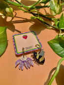 Bee and Flower Earrings-2