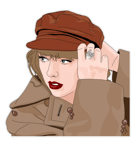 Red TV Taylor Sticker
