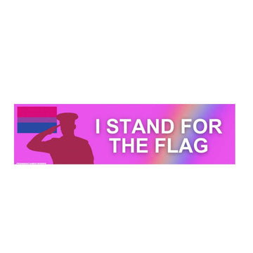 I stand for the (bisexual) flag Bumper Sticker