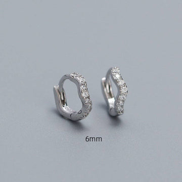 Dainty Sea Wave Hoop Earrings - 0