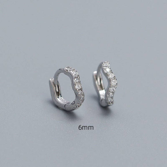 Dainty Sea Wave Hoop Earrings