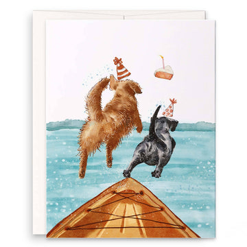 Boat Dogs Birthday Card