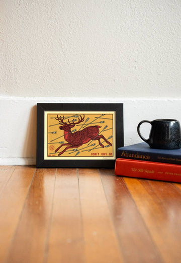 Don't Give Up Deer Print - 0