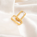 Oval Huggie Earrings-5