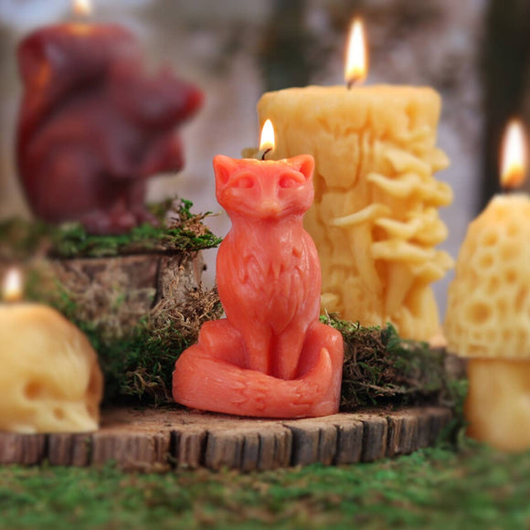 Fox Beeswax Candle
