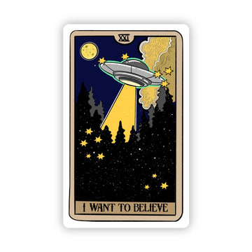 I Want To Believe UFO Tarot Sticker