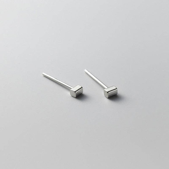 Tiny Cube Stud Earrings