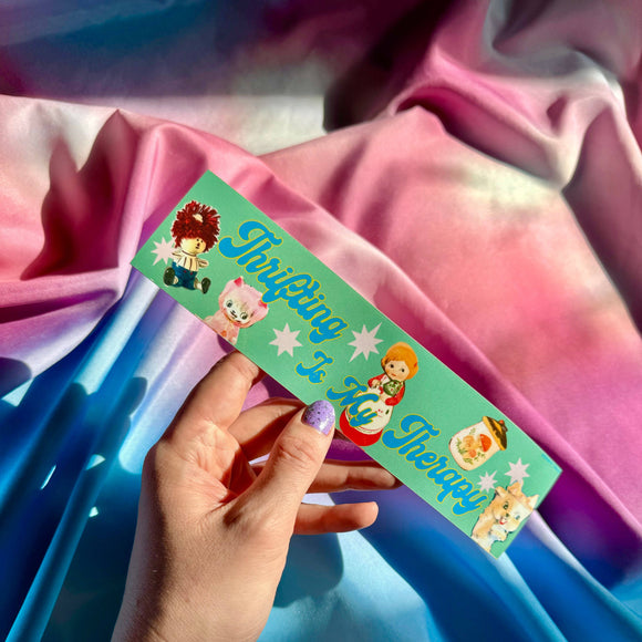 Thrifting Is My Therapy Bumper Sticker