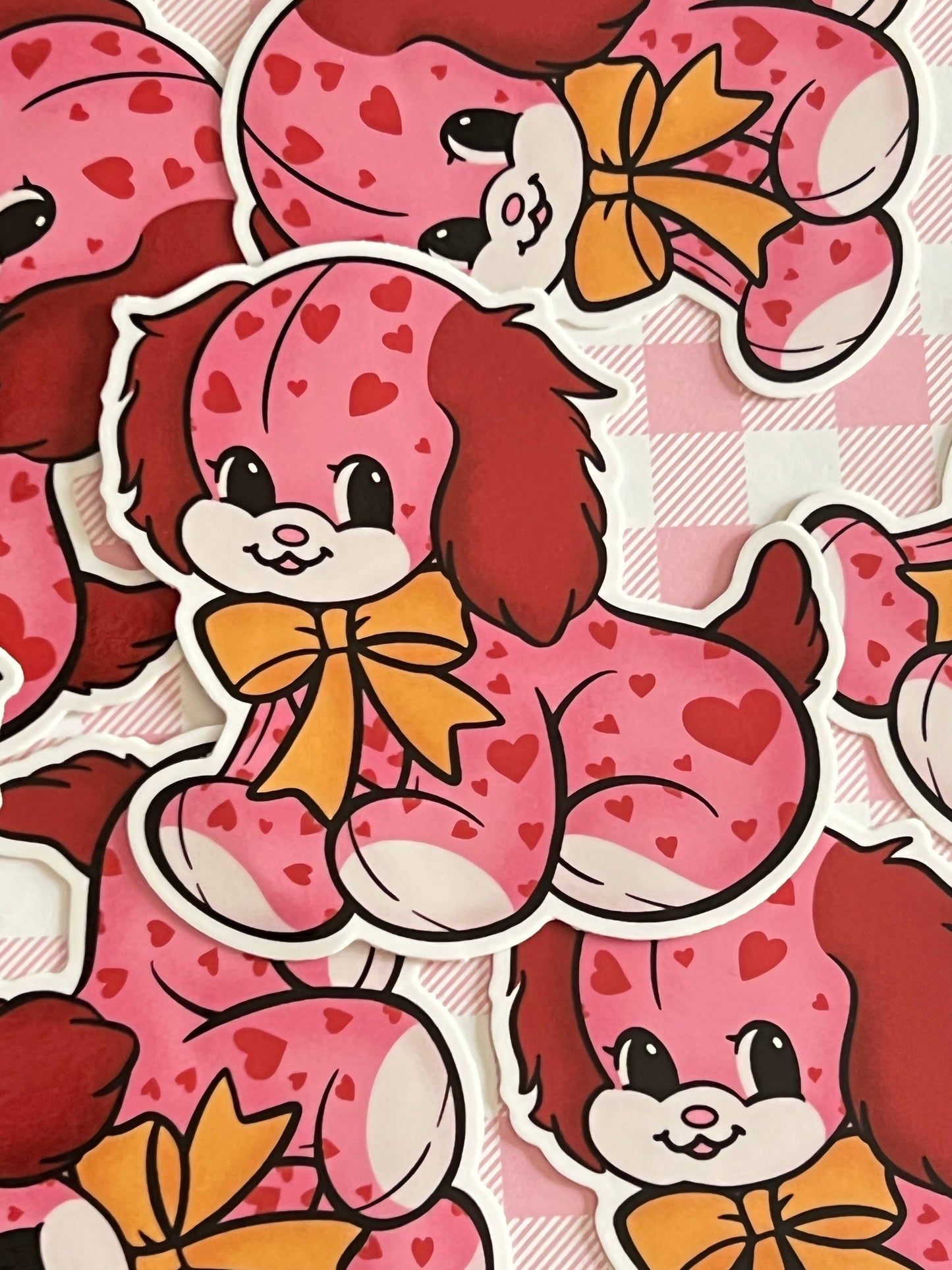 Vintage Valentine Puppy Sticker