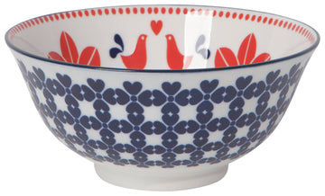 Red Navy Bird Bowl - 6 inch
