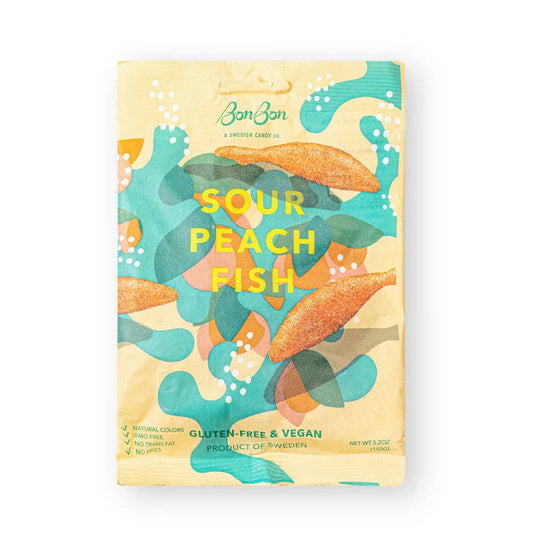 BonBon Sour Peach Fish Candy