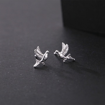 Dainty Bird Stud Earrings
