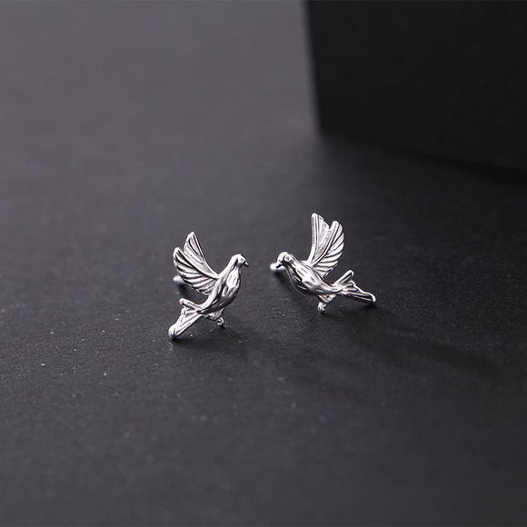 Dainty Bird Stud Earrings