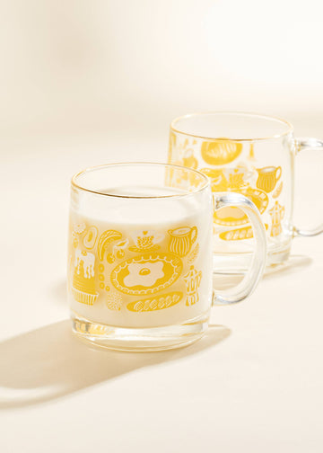 Brunch At Home Glass Coffee Mug