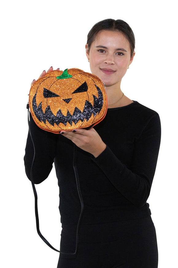 Two Faced Jack-O-Lantern Crossbody Bag