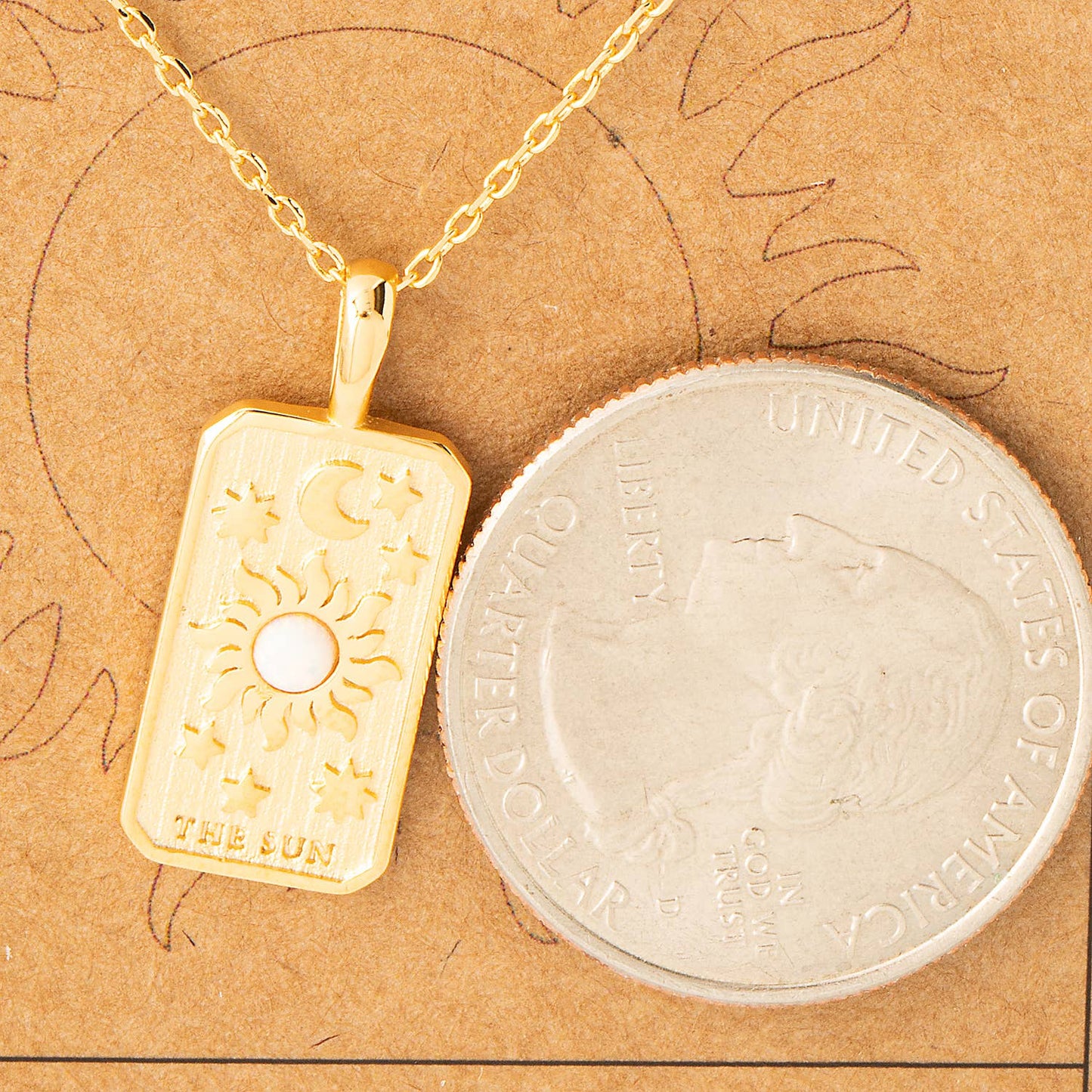 The Sun Tarot Card Pendant Necklace