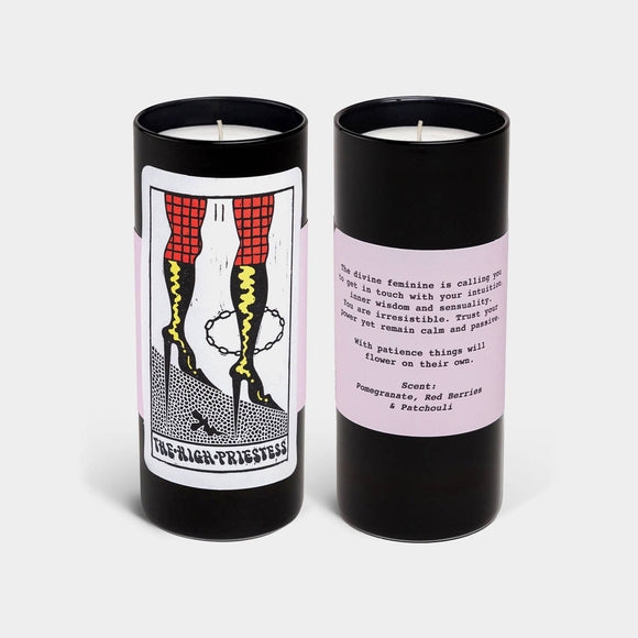Tarot High Priestess Candle - Pomegranate, Berries + Patchouli Scent