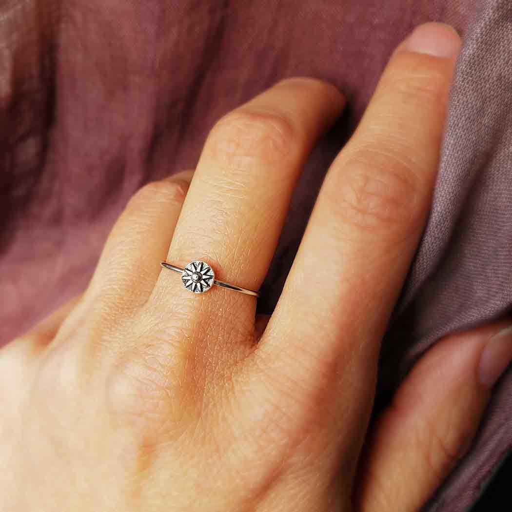 Sun Sterling Silver Ring - 0