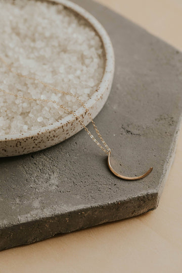 Hello Adorn: Mini Moon Necklace - 0