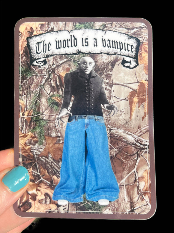 The World Is A Vampire Sticker
