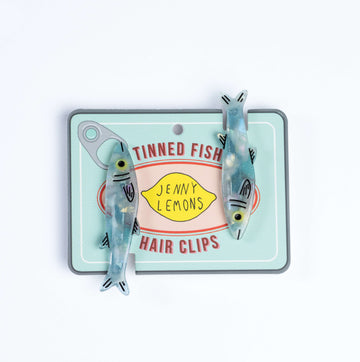 Blue Sardine Alligator Hair Clip Set