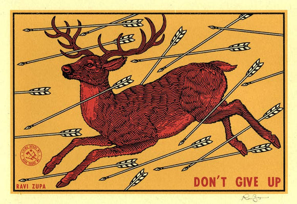 Don't Give Up Deer Print