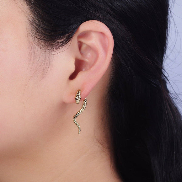 Wavy Snake Earrings