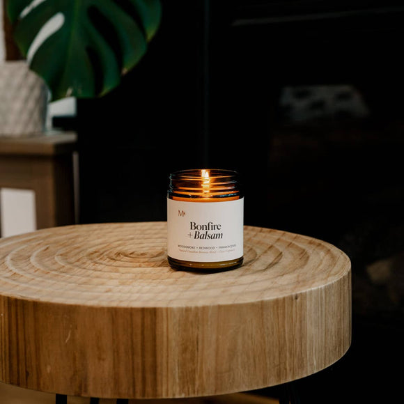 Bonfire + Balsam Beeswax Candle