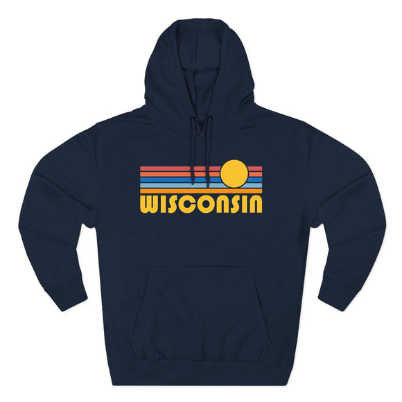 Retro Sunrise Wisconsin Hoodie