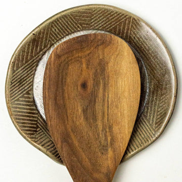 Morel Handmade Ceramic Spoon Rest - 0