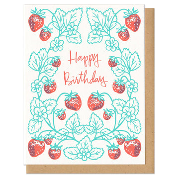 Birthday Strawberries Greeting Card