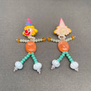 Circus Resin Clown Earrings-3