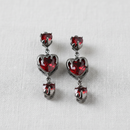 Dark Heart Tassel Earrings-1