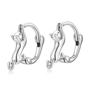 Cat Hoop Earrings
